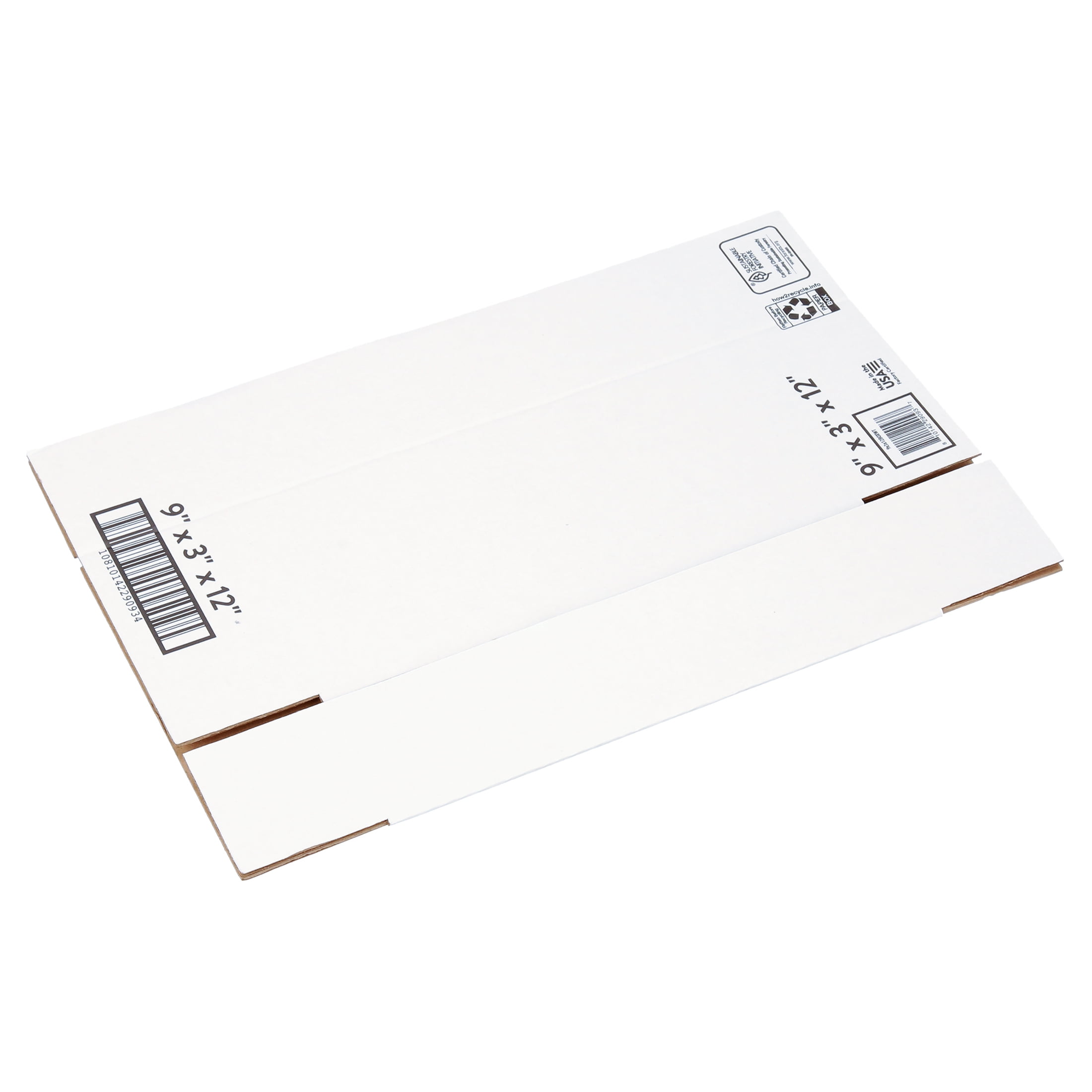 Pen+Gear Side-Loading Shipping Box, 9 in. L x 12 in. W x 3