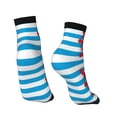 thumbnail image 2 of Breathable Athletic Socks Civil Ensign Of Luxembourg Cushioned Quarter Socks for Men Women, 2 of 7