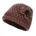thumbnail image 2 of Wancir French Thicken Women's Flowers Knitted-Woolen-Hat Fashion Beanie-Hat Lady Crochet-Bucekt-Hat for Winter, 2 of 4