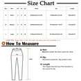 thumbnail image 3 of Women's Leggings Tummy Control Solid Color Pocket Casual Yoga Sports Pants Fashion Trousers Black L, 3 of 8
