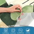 thumbnail image 3 of Yayeee Kitchen Curtains Tier Pair Light Filtering 27"x36" Rod Pocket Short Cafe Window Panel, Green Circle, 3 of 7