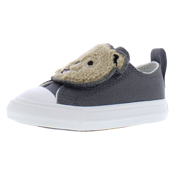 Converse Chuck Taylor All Star One Strap Oxford Infant/Toddler Shoes Size 6, Color: Sharkskin/Warm Quarry/Egret