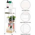 thumbnail image 3 of Bathroom Storage Shelf Freestanding 4 Tier Small Shelving Unit Organizer, White, 3 of 7