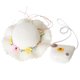 thumbnail image 1 of Sombrero de paja de verano para mujer, con circunferencia de 56-58 cm, protector solar, para playa, playa, sombrero para el sol y conjunto de bolsa de paja, 1 of 5