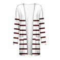 thumbnail image 5 of Kaemgyyd Women's Long Cardigans Trendy Open Front Stripe Loose Cardigans with Pockets Lightweight Fall Coat, 5 of 6