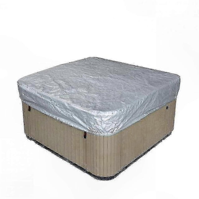 Square Hot Tub Cover Protector, 10 Sizes, Waterproof UV-Resistant Outdoor Spa Pool Cover, 190T Fabric