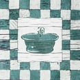 thumbnail image 2 of OnRei 20x20 White Modern Wood Framed Museum Art Print Titled - Checkered Bath, 2 of 4