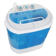 HomGarden 10lbs Capacity Compact Top-Load Washing Machine, Mini Twin Tub Washer Spin Dryer, Blue