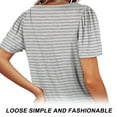 thumbnail image 4 of Womens Summer Tops Casual Square Neck T Shirts Loose Fit Shirts Tops Blouses - XXL, 4 of 6