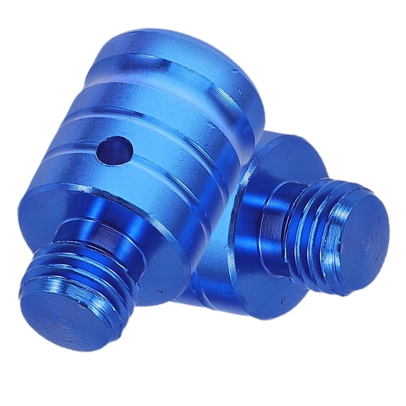 FOLOYORI 1Pair Vintage Style Blue Motorcycle Rearview Mirror Bolts with Aluminum Alloy