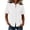White, variant on Women's Cotton Linen Mandarin Collar Shirt, Short Sleeve Frog Button Casual Blouse