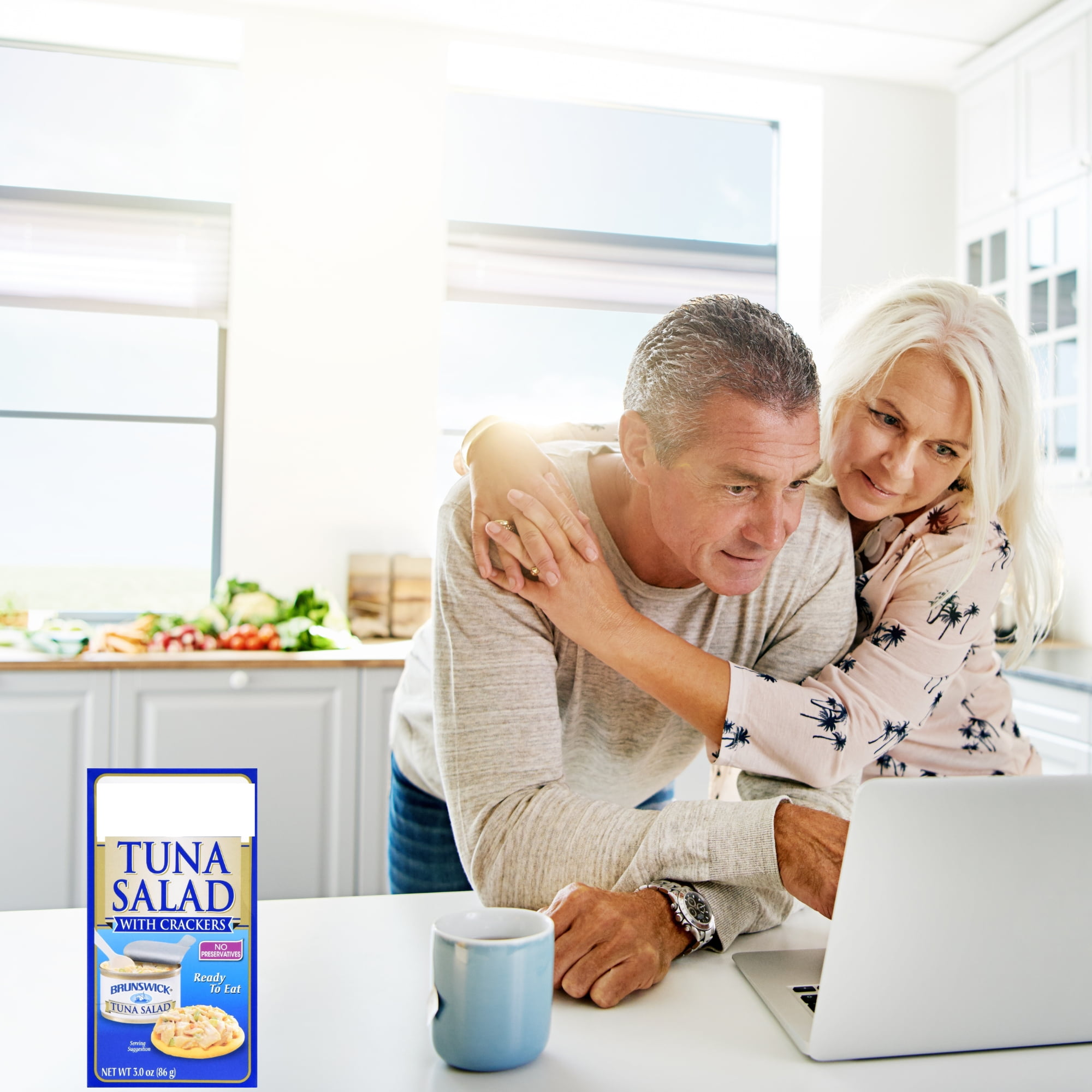 Tuna Salad with Crackers Kit Ready to Eat with Spoon Convenient Protein Shelf Stable for Lunchboxes Office Camping Picnic Summer Cookouts Home Healthy Snacks 3oz Pack of 12 w/ Tote & Bonus Porte Pot