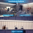 thumbnail image 3 of 16.4ft Under Cabinet LED Lights Strip, 6000K Cold White Light Strip Kit with 10PCS Connector for Kitchen Cabinets, Cupboards, Closets, Stairs, Shelf, Desk, Bed, 3 of 8