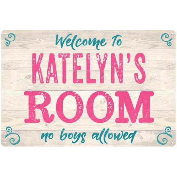 KATELYN'S Room Kids Bedroom Sign Gift 8x12 Metal Sign 108120089415