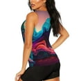 thumbnail image 3 of Hirioo Colorful Surreal Landscape for Women's Workout Tank Top Sleeveless Workout Tops Athletic Gym Shirts-Small, 3 of 7