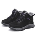 thumbnail image 3 of Rokment Women's Fleece Lined Hiking Trekking Boots Winter Warm Waterproof Comfortable Lace up Non Slip Outdoor Running Walking Climbing Work Ankle Booties, 3 of 5