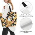 thumbnail image 4 of Bingfone Canvas Tote Bag For Women With Inner Pocket Aesthetic Cute Shopping Tote Bags Reusable Grocery Bags-Mushrooms Honeycomb, 4 of 9