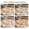 thumbnail image 7 of ODIKA 5'x7' Warm Earth Tones Geometric Design Washable Area Rug Mid Century Modern Patterned Shapes Non-Slip, Low Pile, Stain Resistant for Guest Room, Lounge, Apartment, 7 of 7