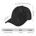 thumbnail image 3 of Baseball Cap, Abstract Black And White Waves Trucker Hats Women Dad Hat for Workouts - Baseball hat Adjustable Size, 3 of 7