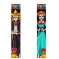 thumbnail image 1 of Letrero de porche de fiesta del Día de los muertos mexicano, cortina de puerta colgante de Halloween, cartel de porche colgante, letreros de bienvenida para el hogar, decoración de fiesta, 1 of 4