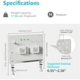 thumbnail image 7 of PEGZONE Clamp-on Desk Pegboard, Desk Organizer for Office Gaming Home, Magnetic Metal Peg Board with 10 Accessories, Privacy Panel for Office, 16.5" x 12.6", Medium, White, 7 of 7