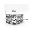 thumbnail image 2 of 4.85 Ct Round Cut Zirconia Stainless Steel Wide Band Engagement Ring Size 6, 2 of 5