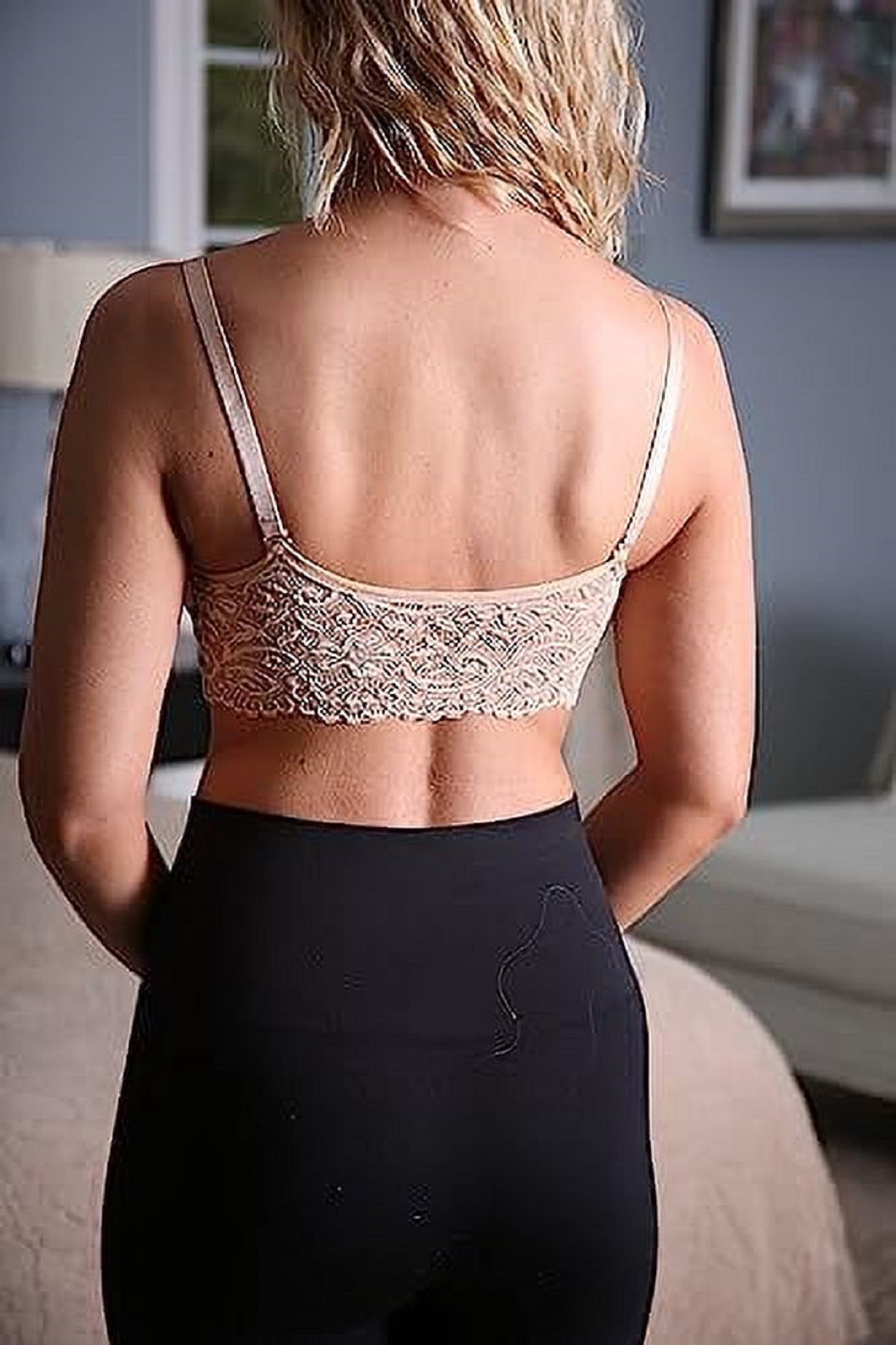 JOY BRA LACE Scoopneck Wireless Full Coverage Bra for Women 28A to 36DD Wear Everday Bra (Nude)