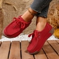 thumbnail image 3 of Platform Wedge Penny Loafers Fashion Sneakers for Women 2025 Fall Suede Wide Width Casual Walking Shoes, 3 of 7
