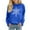 Blue, variant on Ruyang Girls Oversized Sweatshirts Solid Crewneck Pullover Sweatshirt Kids Fashion Blouses Tween Trendy Warm Tops Preppy Clothes