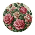 thumbnail image 2 of Nawypu  Round Tablecloth,Pink Rose on Old Grunge Indoor &amp; Outdoor Table Cover for Christmas, Thanksgiving, Event, 2 of 7