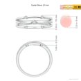 thumbnail image 5 of ANGARA Natural 0.07 Ct. Diamond Stackable Stackable Ring in 14K White Gold for Women (Ring Size: 3.5), 5 of 10