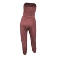 thumbnail image 2 of eVogues Plus Size Jumpsuit Rust, 2 of 3
