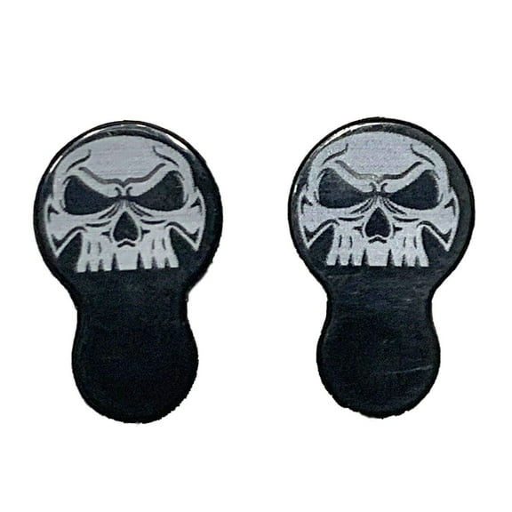 Kustom Cycle Parts Skull Design 2014 and Newer Harley Davidson Street Glide fairing mirror hole plugs (1 Pair) FLHX ape hanger upgrade WILL NOT FIT 2013 and older (PATENTED)