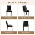 thumbnail image 5 of EOP Upholstered Dining Chairs Set of 2, Faux Leather Dining Side Chairs, Farmhouse Dining Room Chairs, Stylish Kitchen Chairs with Solid Wood Legs and Padded Seat, Black, 5 of 10