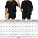 thumbnail image 2 of Trajes De Dos Piezas Conjuntos de pantalones cortos sueltos para mujer, camisetas y pantalones cortos con mangas de murciélago, conjunto de pantalones elásticos Cgtredaw Negro L para Mujer, 2 of 7