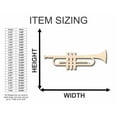 thumbnail image 2 of Unfinished Wood Trumpet Shape - Music - Craft - up to 46" DIY 20" / 3/4", 2 of 3