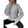 thumbnail image 3 of Women' Sweatshirts Half Zip Quarter Zipper Long Sleeve Hoodies Fall Fashion Outfits Clothes Dark Gray XXL, 3 of 7