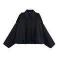 thumbnail image 2 of LSLJS Suede Jacket Women Batwing Long Sleeve Zip up Jacket Fashion Casual Solid Color Faux Suede Fall Clothes, S-L, 2 of 3