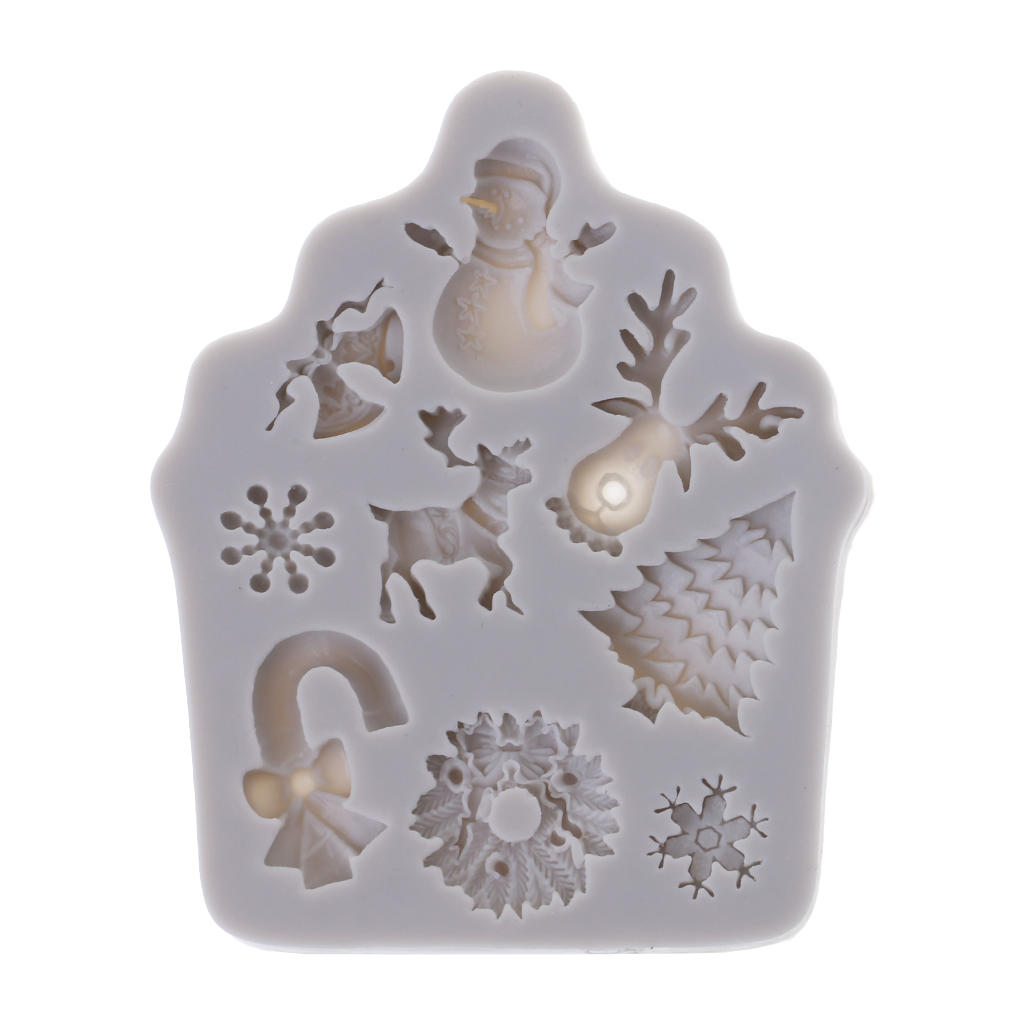 Christmas Silicone Fondant Mold Cake Chocolate Decorating Baking Mould Tools