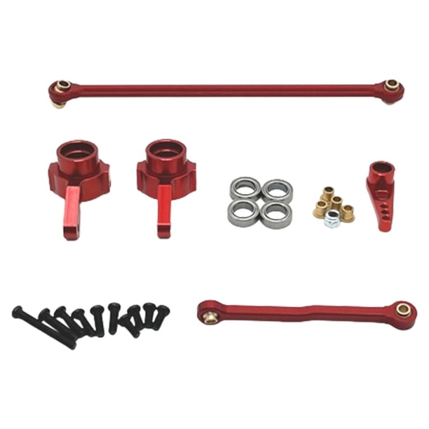 Juego de varillaje de dirección RC, kit de dirección para coche RC, modificación DIY para MN82 rojo
