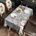 thumbnail image 4 of Pioneer Flower Floral Print Pattern Rectangle Tablecloth 60"x120",Waterproof Polyester Rectangle Table Cloth, Wipeable Spillproof Polyester Tablecloth for Dining, Camping, Indoor and Outdoor, 4 of 6
