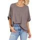 thumbnail image 1 of Blusa elegante informal holgada de manga corta con cuello redondo para mujer, 1 of 4