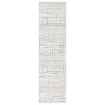 SAFAVIEH Blair Parker Geometric Machine Washable Runner, 2'2" x 8', Beige/Grey