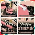 thumbnail image 3 of Pink Heart Theme Retirement Banner Gold Stars Design Happy Retirement Display Glittery  Black Background Retirement Party Backdrop for Retirement Party Indoor Celebration Photo Shoot, 3 of 8
