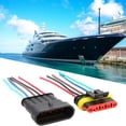 thumbnail image 2 of Waterproof Electrical Connector, Safe Connection Car Waterproof Connector Convenient Dustproof  For Boats For Marines For Cars For Trucks 5P, 2 of 8