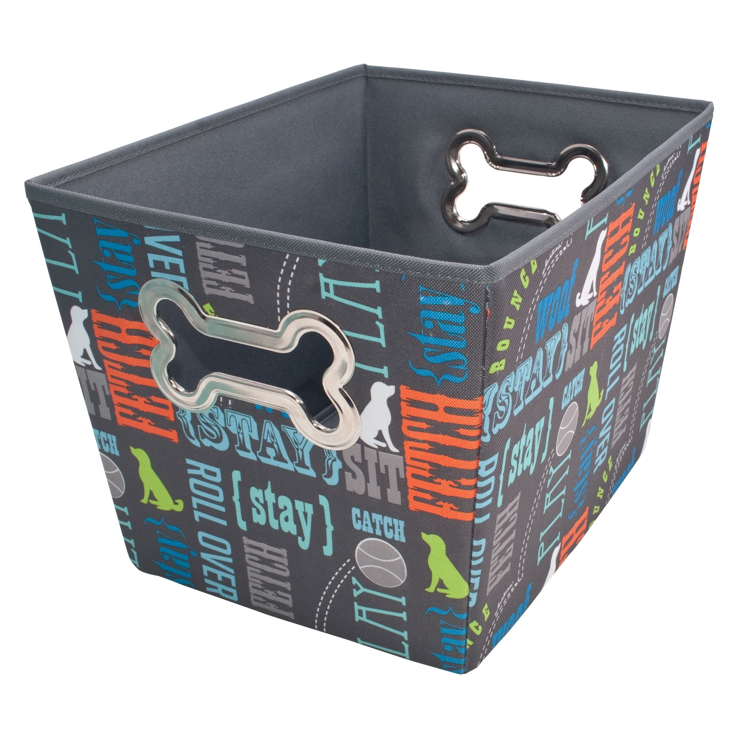 Paw Prints Fabric Toy Bin, Wordplay