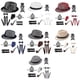 thumbnail image 3 of Disfraz de hombre de los años 20, sombrero Fedora Gatsby, tirantes, pajarita, reloj de bolsillo, 3 of 4
