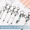 thumbnail image 4 of 12 Pcs Beadable Keychains Bars Bulk Blank Beaded Metal Keychain for Craft DIY Gift, 4 of 12