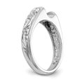 thumbnail image 6 of Solid 14k White Gold Peg Set Solitaire Marquise Engagement Ring with CZ Cubic Zirconia Size 6, 6 of 8