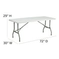 thumbnail image 5 of Flash Furniture 6-Foot Bi-Fold Granite White Plastic Folding Table, 5 of 8